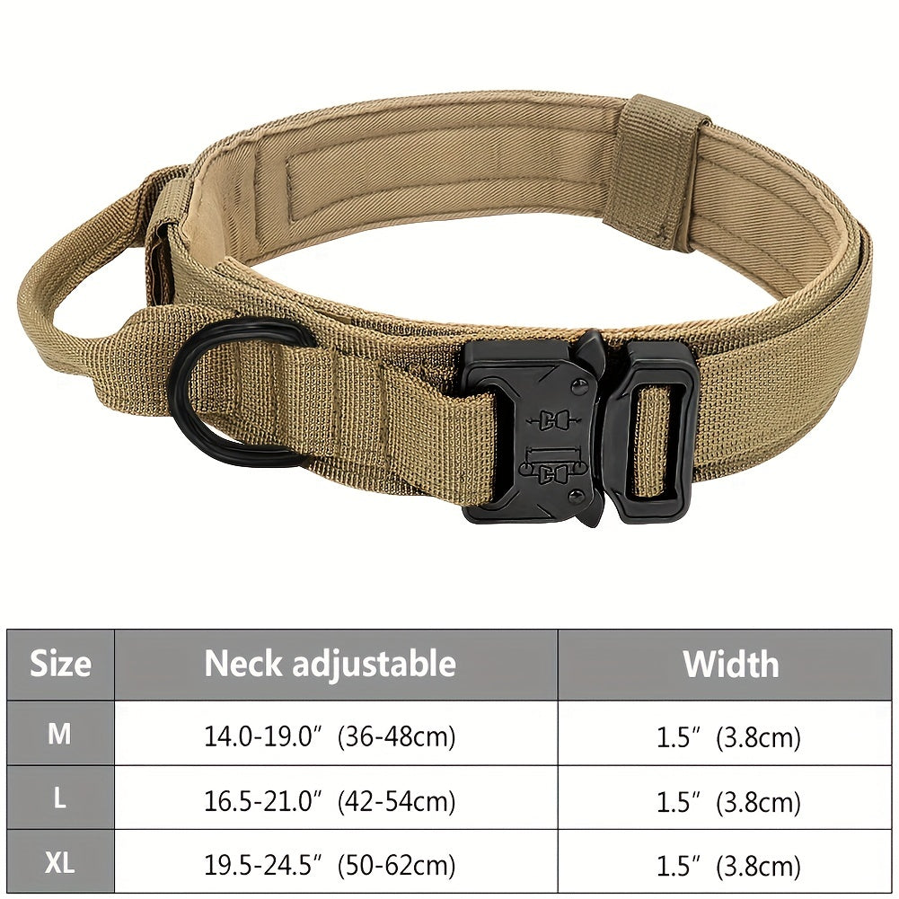 Tactical Dog Collar with Handle for Medium & Large Dogs