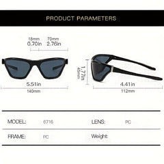 Y2K Sunglasses Wrap Around Sport Sun Shades Futuristic Sunnies