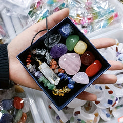 Chakra Crystal Healing Chip Gemstone Bracelet Necklace