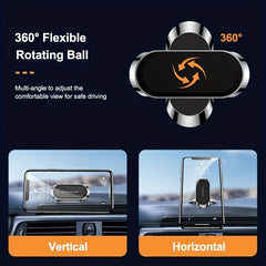 360 Rotation Magnetic Car Phone Holder Metal Magnet Car Mount Mobile Phone Holde