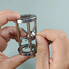 Stainless Steel Cage Challenge Game Puzzle Toy Ideal Gift for Adults