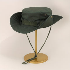 Drawstring Bucket Hat Outdoor Camping Mountaineering Hat