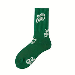 5 Pairs Letter Print Socks Mid Tube Women's Stockings