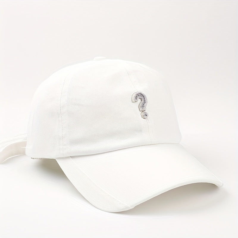 Vintage Mark Baseball Cap Street Retro Washed Denim Soft Top Curved Peaked Cap