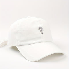 Vintage Mark Baseball Cap Street Retro Washed Denim Soft Top Curved Peaked Cap