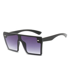 Rimless Square Sunglasses Women's Large Frame Sunshade Eyewear