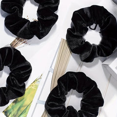 12pcs Velvet Scrunchies Hair Tie Elastic Ponytail Holder Hair Ring