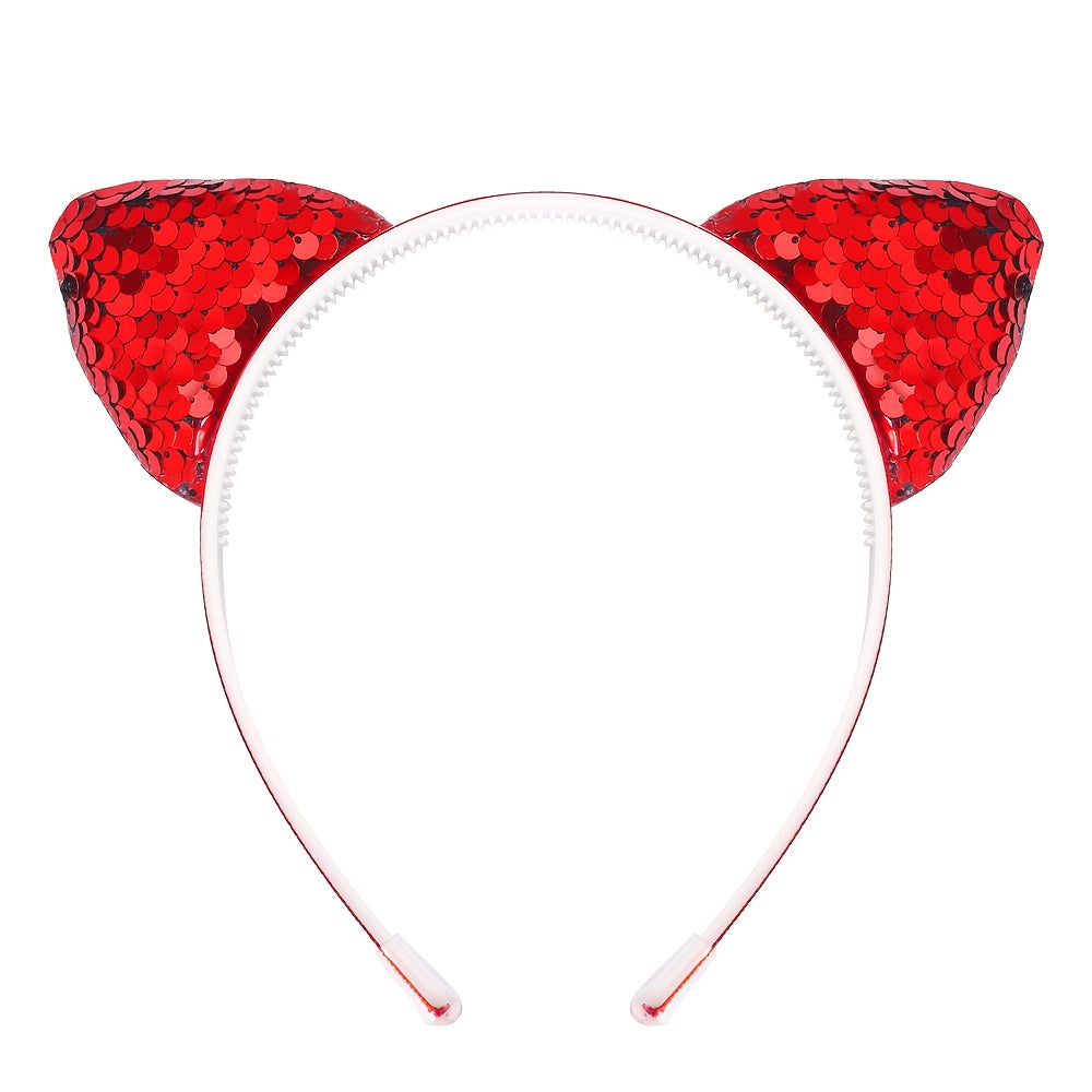 Glitter Cat Ears Headband For Baby Girls