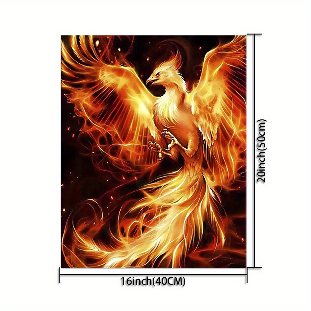 DIY Fire Phoenix Painting Kit By Numbers On Canvas For Adults