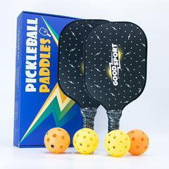 2 Pcs Pickleball Rackets, Cushion Grip, 4 Balls Set