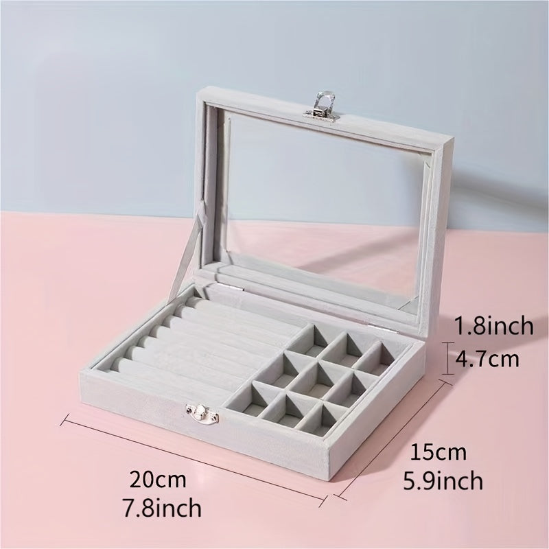 Velvet Sunglasses Organizer Glasses Jewelry Display Case Storage Holder