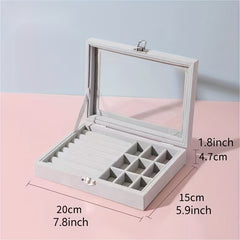 Velvet Sunglasses Organizer Glasses Jewelry Display Case Storage Holder