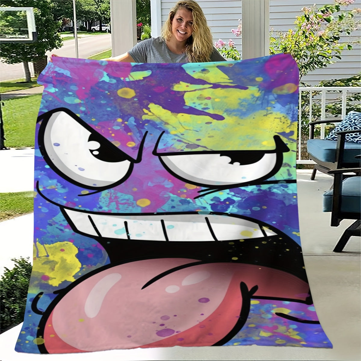 Ghost Face Printed Blanket for Home & Outdoor Use