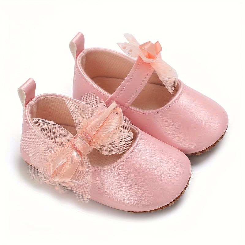 Bowknot Ballet Flat Shoes for Baby Girls Lightweight Walking Shoes