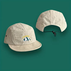 Mountain Embroidery Baseball Cap Vintage Solid Sunscreen Sports Adjustable Visor