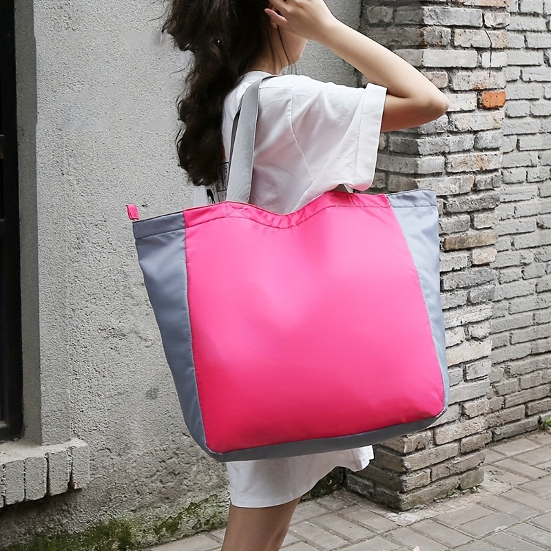 Extra Large Travel Tote Bag Foldable Shopping Grocery Bag Portable Shoulder Bag