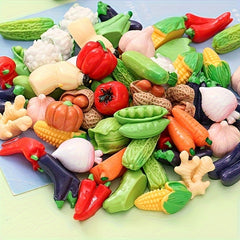 Mini Fruit and Vegetable Ornaments Tabletop Decorations DIY Gel