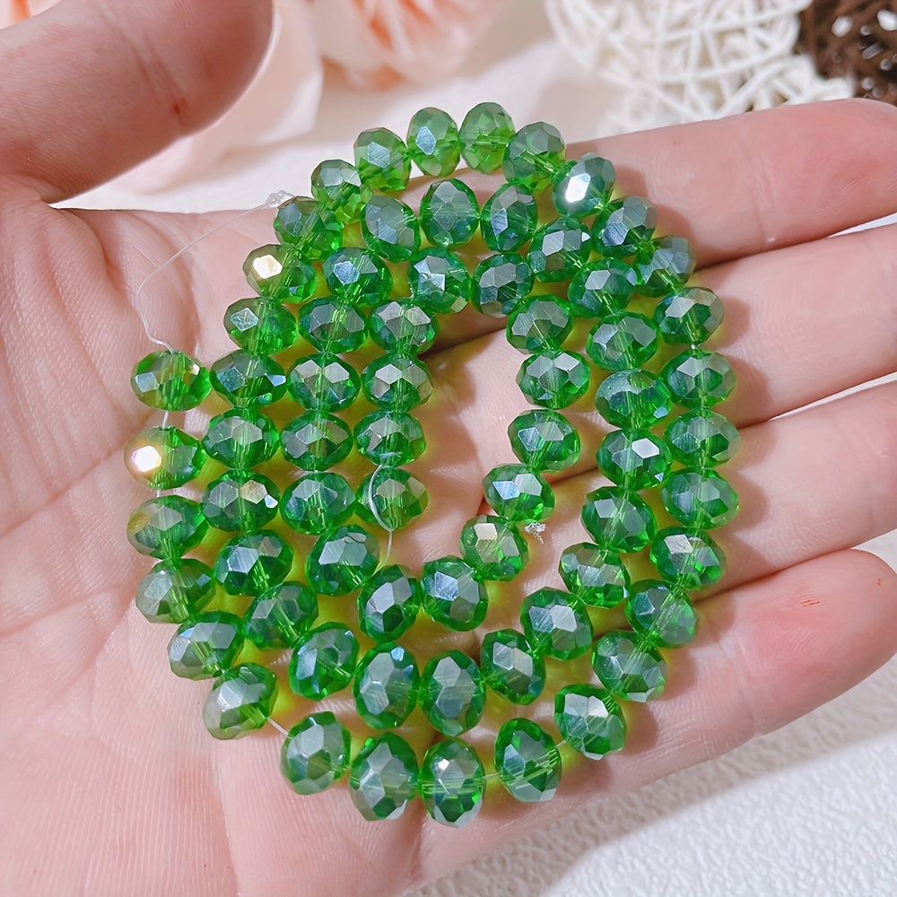 68pcs Crystal Glass Beads Bracelet Necklace Making DIY Bead 8mm