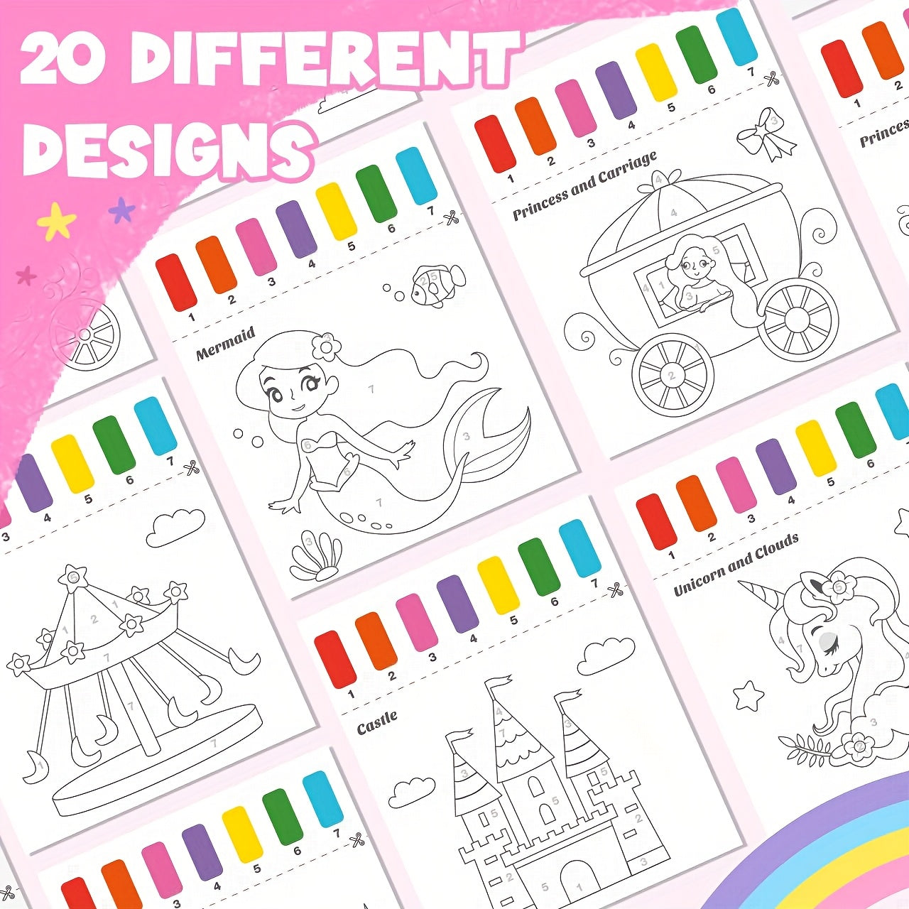 Magic Water Coloring Book Princess Theme