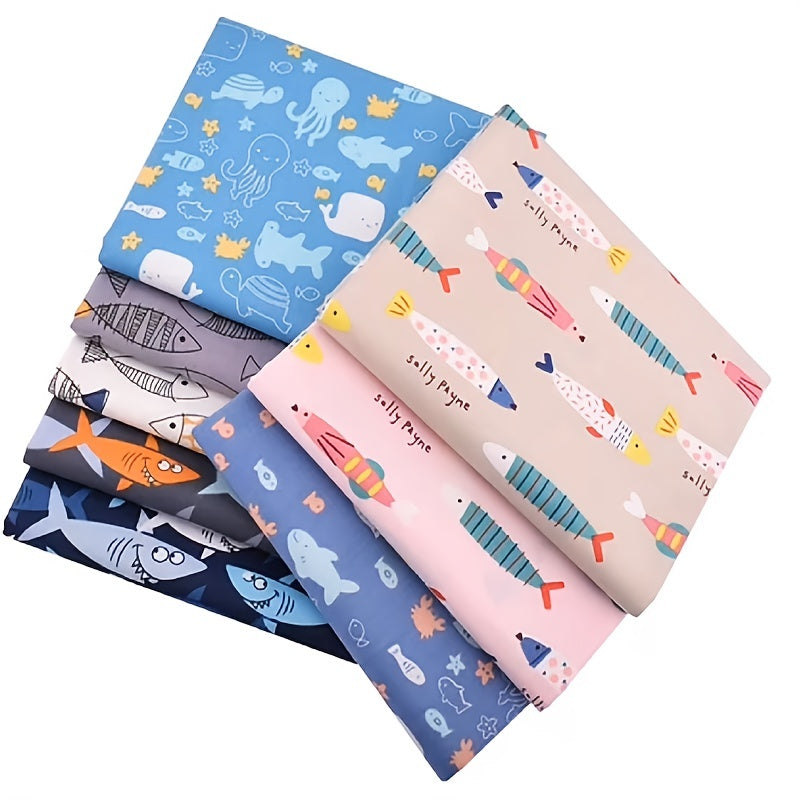 8pcs Cartoon Cotton Fabric Precut for DIY Sewing Patchwork Table Cloth