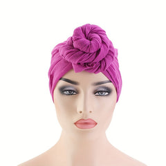 Solid Knot Turban Cap Boho Head Wrap Vintage Head Scarf