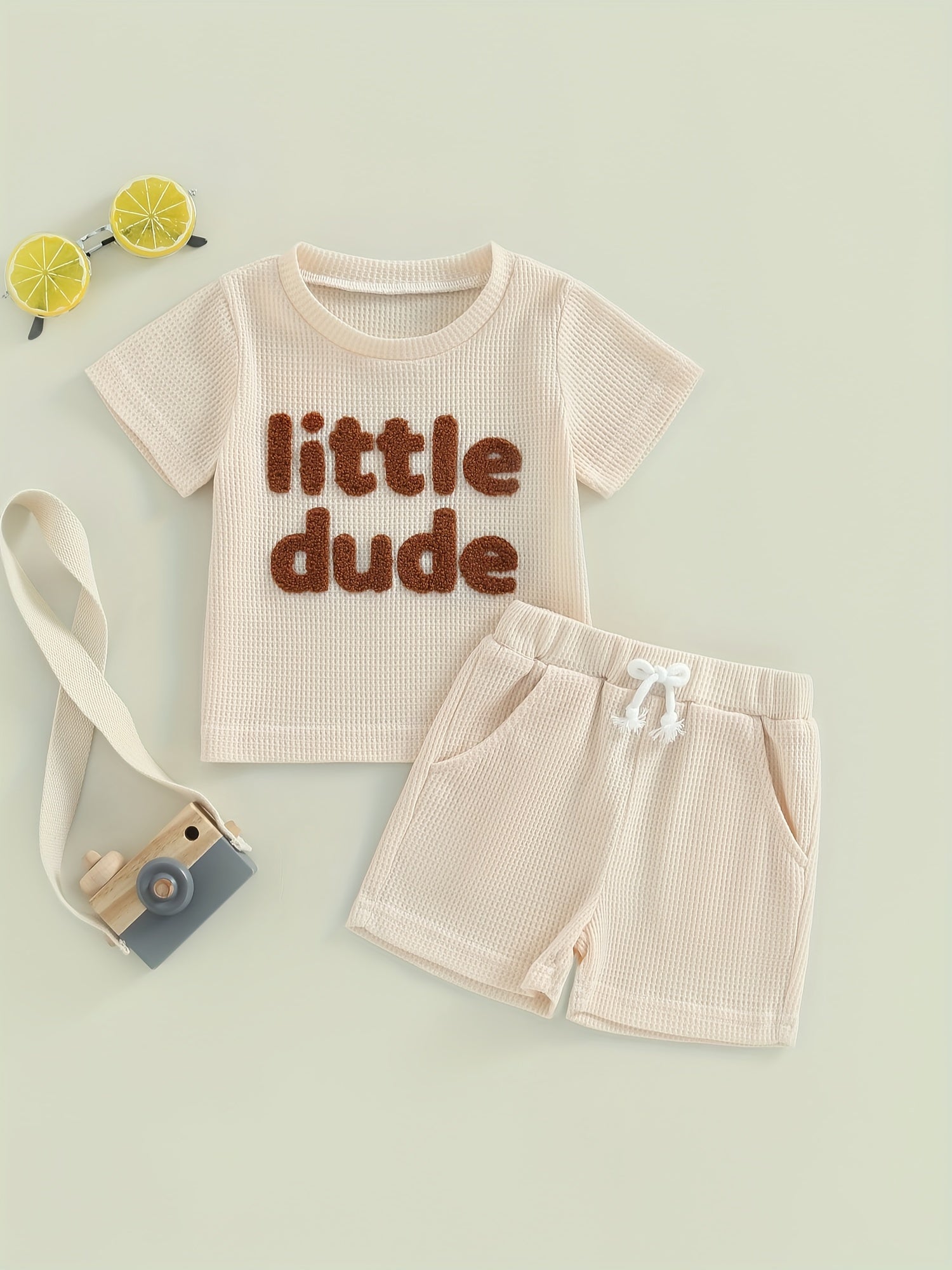 Baby Boys Little Dude T shirt & Shorts Set Summer Clothes