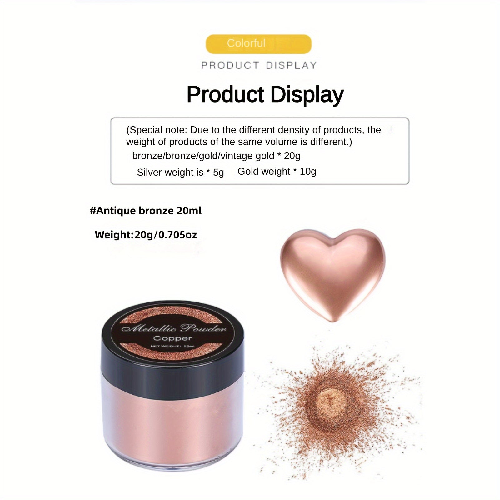 6 Colors Marble Crystal Glue Coloring Metallic Powder Glitter DIY Resin Craft