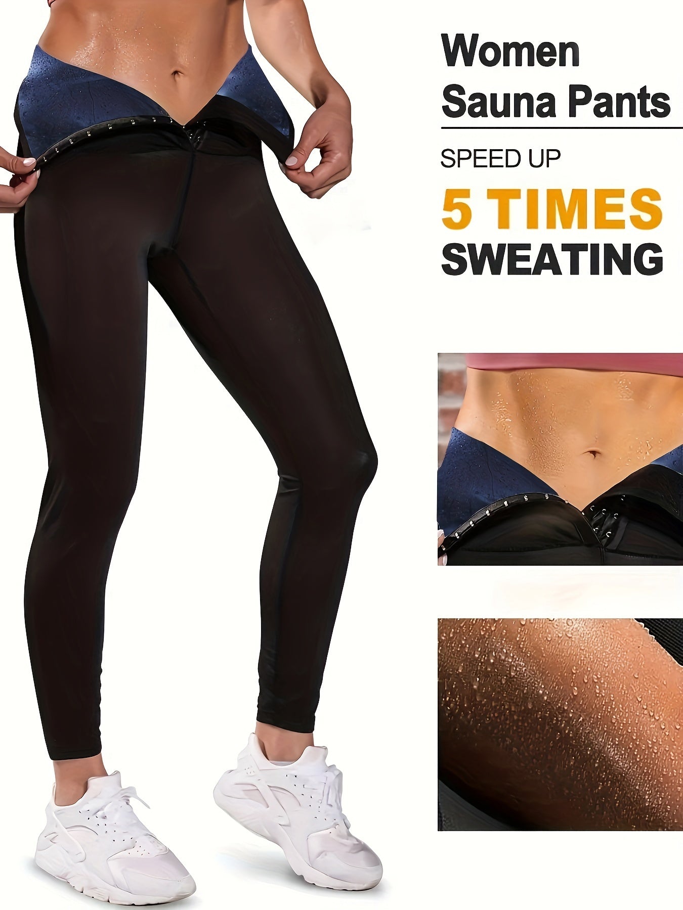 Sauna Sweat Leggings Tummy Control Waist Shaper Yoga Pants