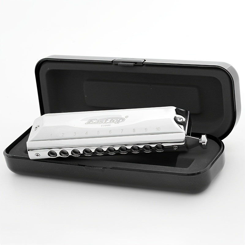 Professional 10 Hole 40 Tone Chromatic Harmonica in C