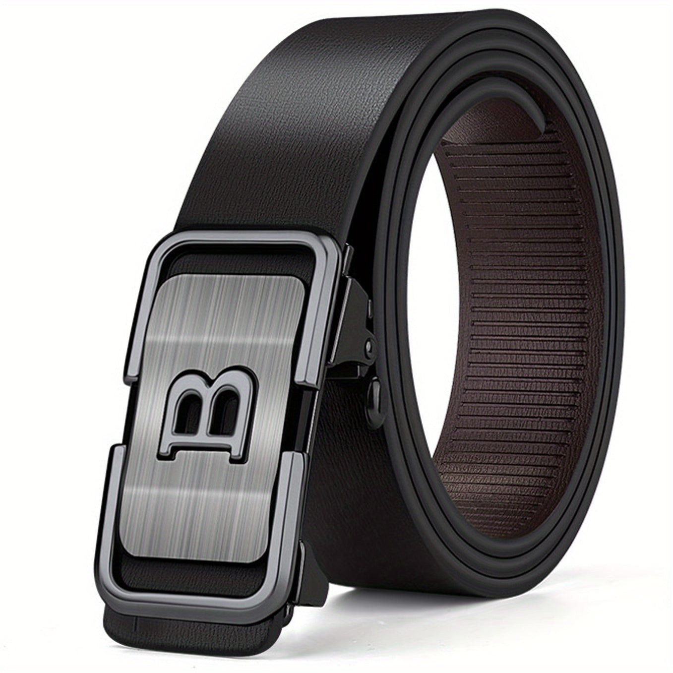 Casual Men's Belt With Toothless B Buckle High Alloy Length 47 2441inch