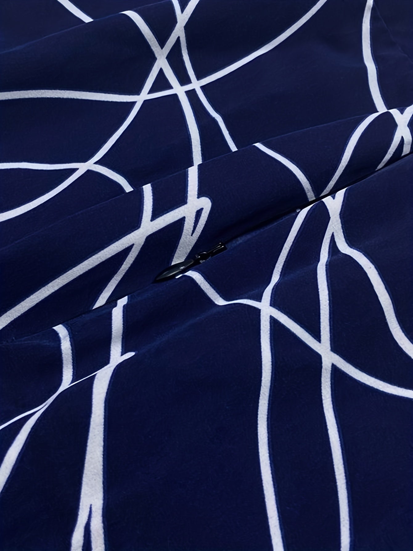  Abstract Stripe Print Wide Leg Trousers