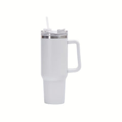 Stainless Steel Water Cup With Handle And Straw 40oz