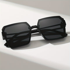 Oversized Square Sunglasses Y2K Hollow Temple UV400