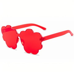 Thick Sliced Candy Love Sunglasses Flower Frameless