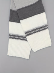  Colorblock Stripe Print Sweater