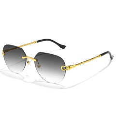 Retro Sunglasses Pilot Round Alloy Eyewear Men Women Gradient Sunshades UV 400