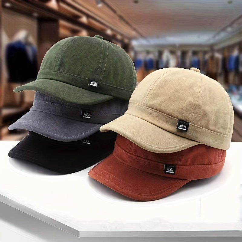 Men's Short Brim High Baseball Cap