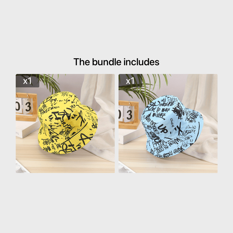 Men's Sun Hat Letter Print Bucket Hat Male Basin Hat