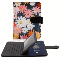 Floral Passport Holder Credit Cards Holder Waterproof Document Travel Accessorie
