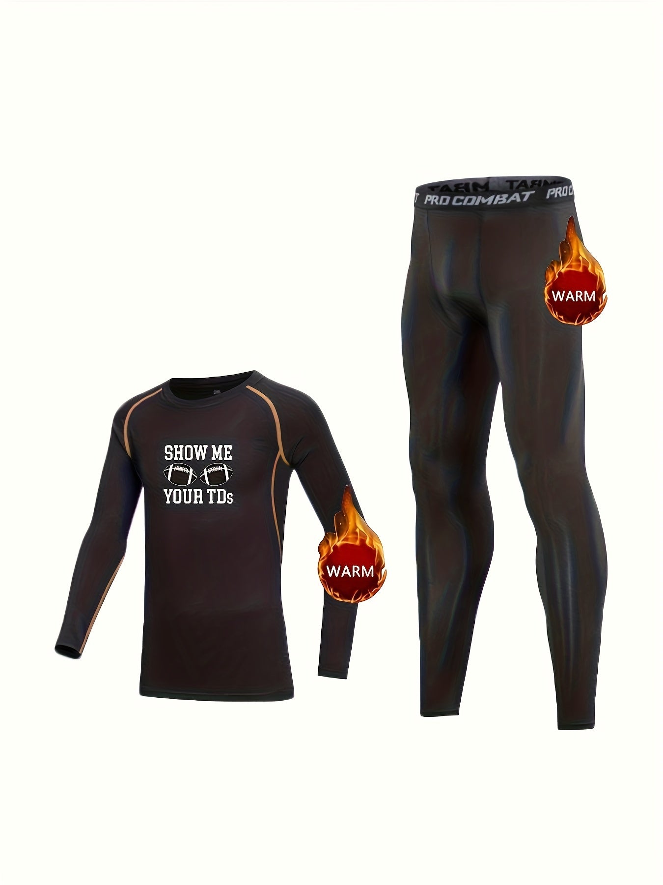 Kids Fleece Thermal Compression Football Set