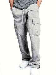 Men's Lightweight Cargo Pants Drawstring Loose Fit