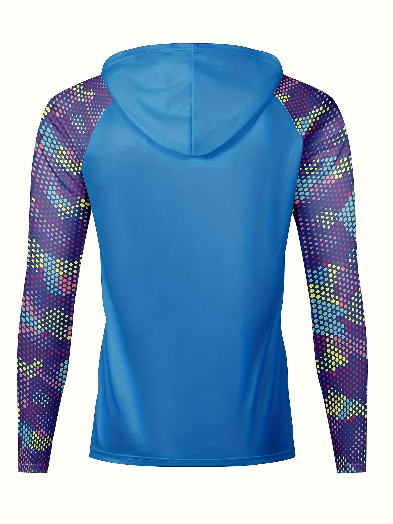 Men's Colorful Raglan Sleeve UPF 50 Sun Protection Hoodie Long Sleeve