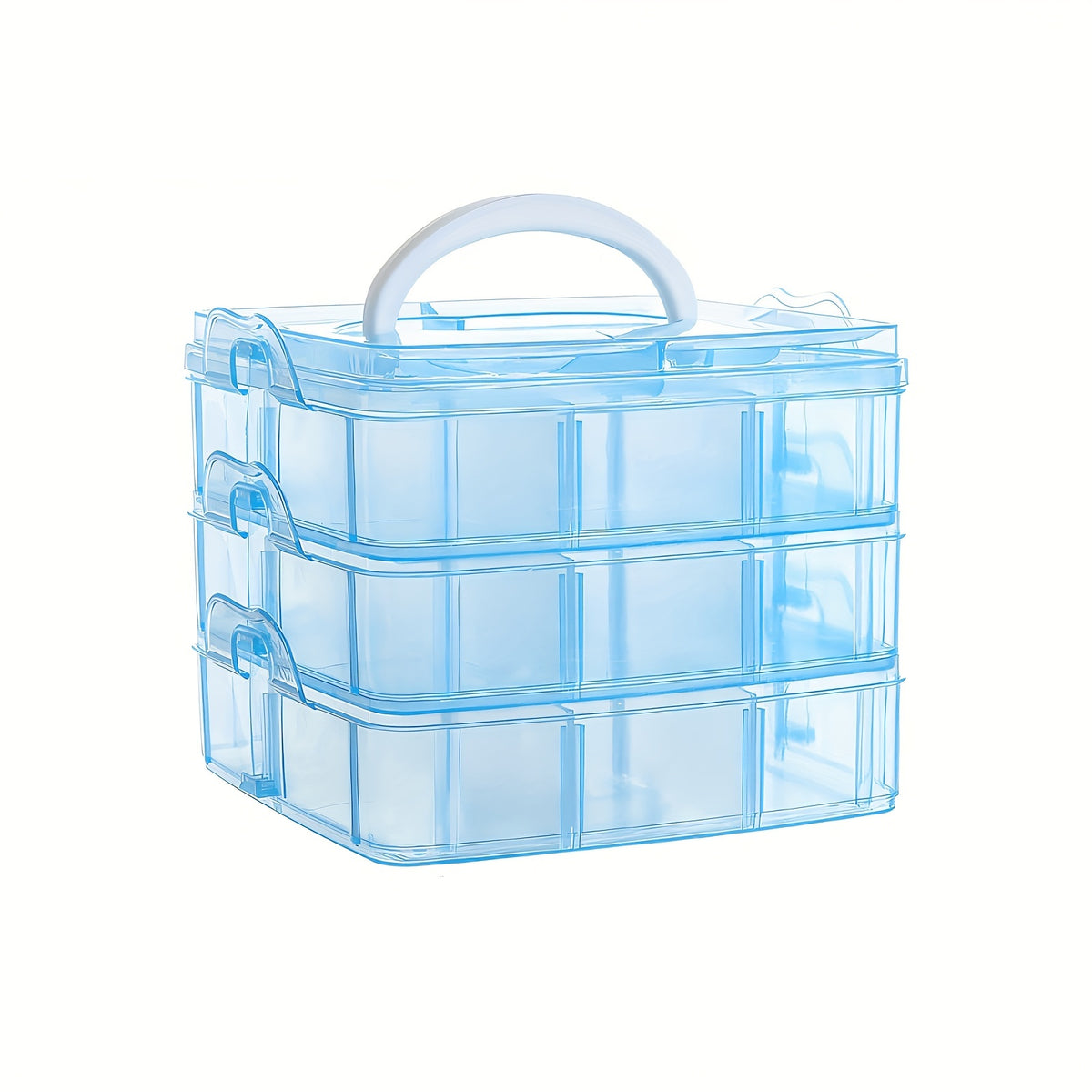 Plastic Jewelry Box Craft Storage Box 18 Grids