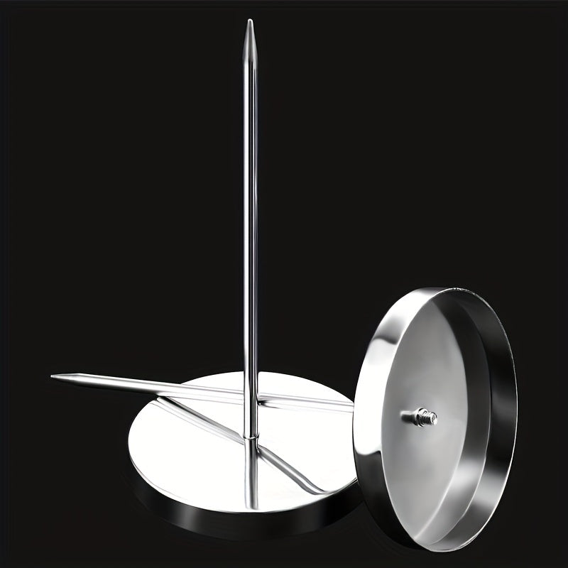 3 Pieces Steel Check Spindle Straight Rod Bill Fork Holder for Office