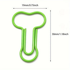 20pcs Plastic coated Wire Paper Clips Cartoon colored Paper Clips Stationery