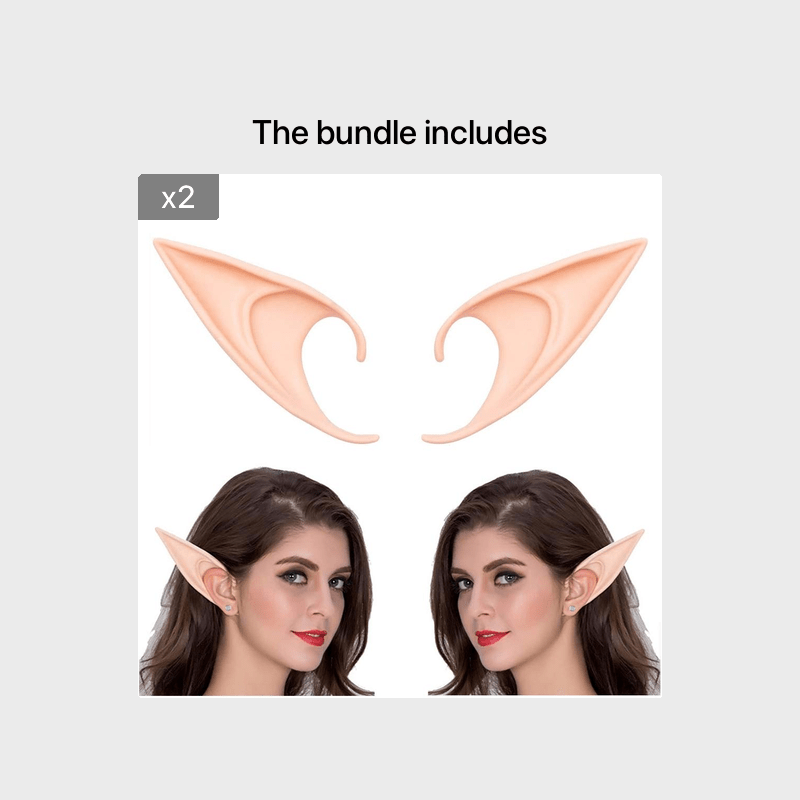 Fairy Pixie Elf Ears Soft Pointed Tips Costume Accessories for Party