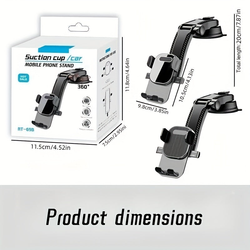 Car Phone Holder 360&deg; Rotation Suction Cup Navigation Bracket