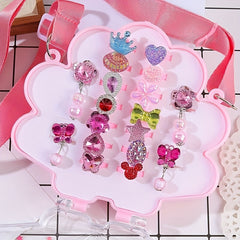 Children's Rings Girls Toys Baby Ear Clip Jewelry Box Princess Trinkets