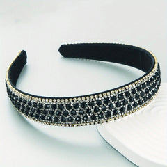 Rhinestone Headband Glitter Wide Headdress Hair Accessories