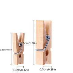 50pcs Colorful Wooden Clip for DIY Crafts and Photo Storage
